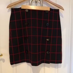 Black and Red Plaid Skirt size 8